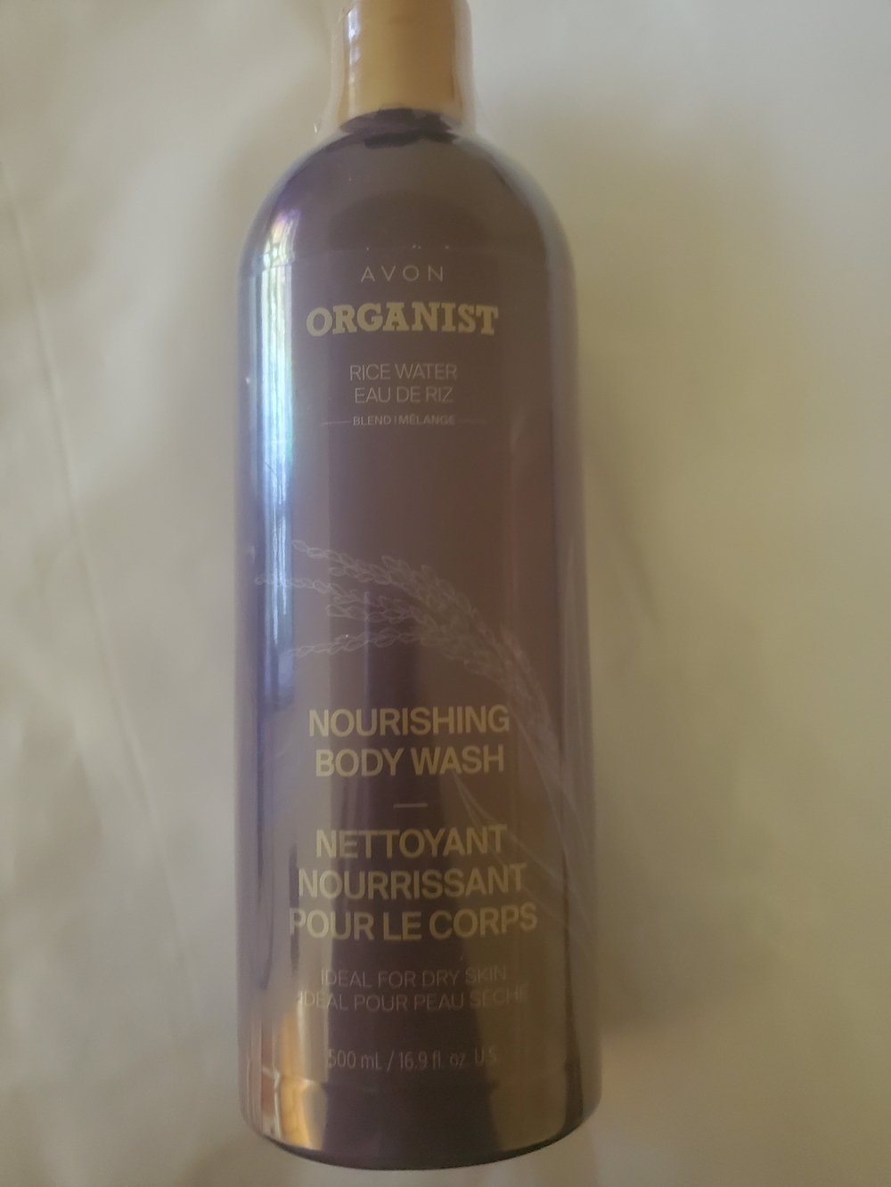 Avon Organist Nourishing Body Wash — Purple with Gold Cap